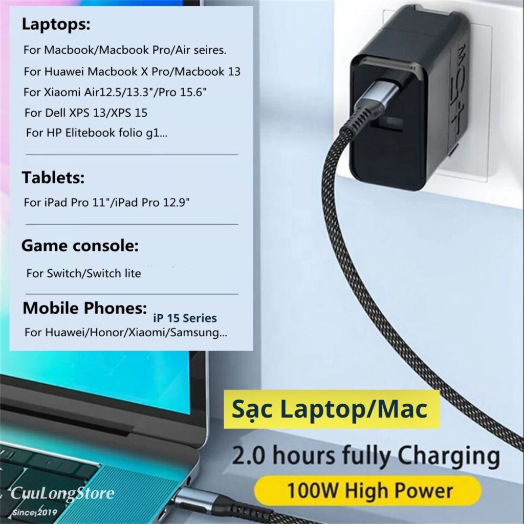 dây sạc 2 đầu Type-C
