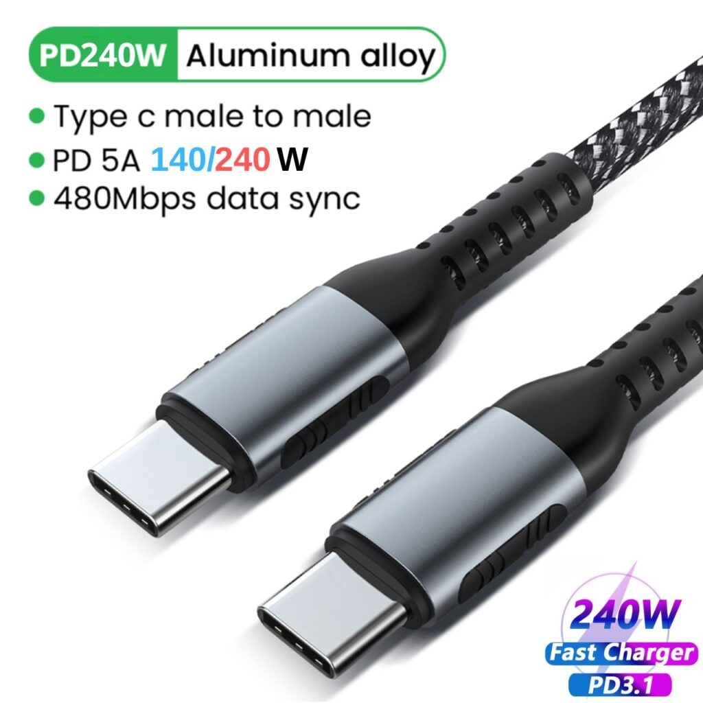Cáp sạc type C 2 đầu