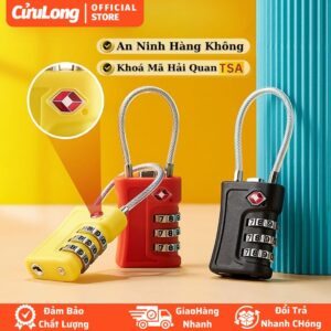 Khoá Vali Mã Số TSA an ninh hải quan mật khẩu bảo mật chống trộm móc khoá dây túi xách du lịch