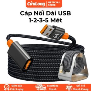 Dây Nối Dài USB 3.0 - Cáp USB 2 Đầu 2.0 120W Bọc Dù Chống Nhiễu Cho Laptop PC TV Camera Chuột Máy In