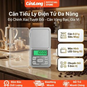 Cân Tiểu Ly Điện Tử Mini 0.01g Cầm Tay Bỏ Túi Cân Nhà Bếp, Cân Vàng Đá Quý, Mỹ Phẩm, Thảo Dược