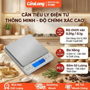 Cân Điện Tử Mini Nhà Bếp Tiểu Ly Đếm Số Lượng - Cân Vàng Bạc Đá, Làm Bánh, Định Lượng Thực Phẩm Đếm