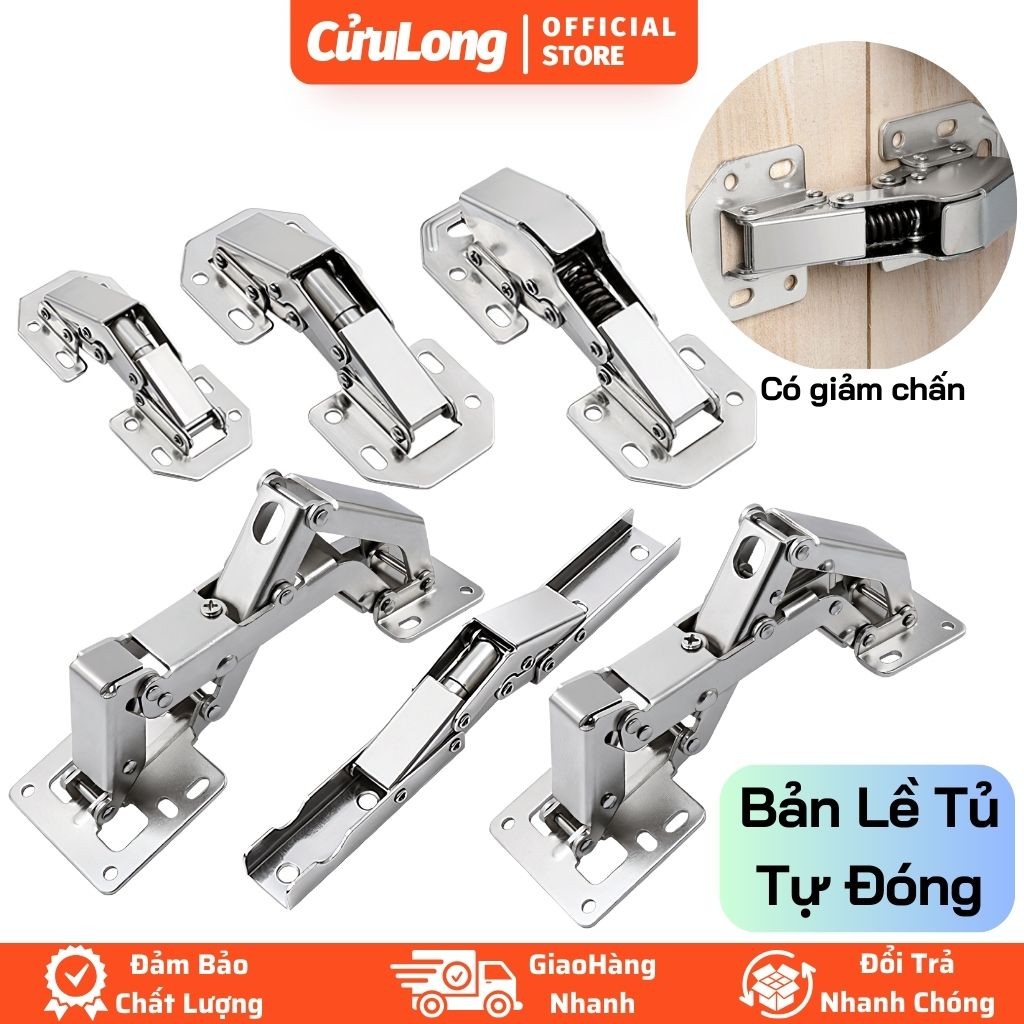 Bản Lề Gập Thông Minh Gấp Gọn Giảm Chấn Thủy Lực, Không Khoan, Tự Đóng Cửa Tủ Bếp Gỗ, Tủ Quần Áo