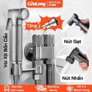 Vòi Xịt Vệ Sinh Bồn Cầu Toilet Cầm Tay Tăng Áp - Phụ Kiện Nhà Tắm Đầu Dây Vòi Xịt Đít Nhà Vệ Sinh